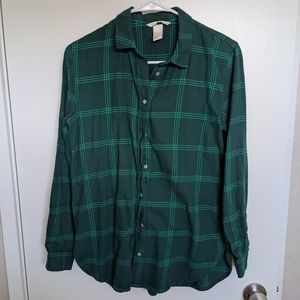 H&M green flannel